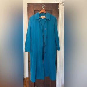 Norm Thompson Bright Teal Blue Coat